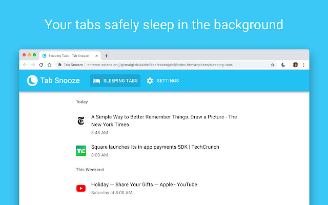 tab snooze